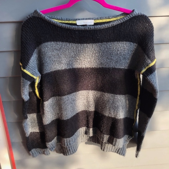 REWIND black and gray scoop neck sweater S - Picture 1 of 6